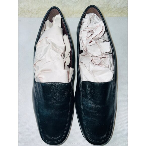 Easy Spirit Womens Leather Slip-On Loafers Black Size 8W - Picture 2 of 5